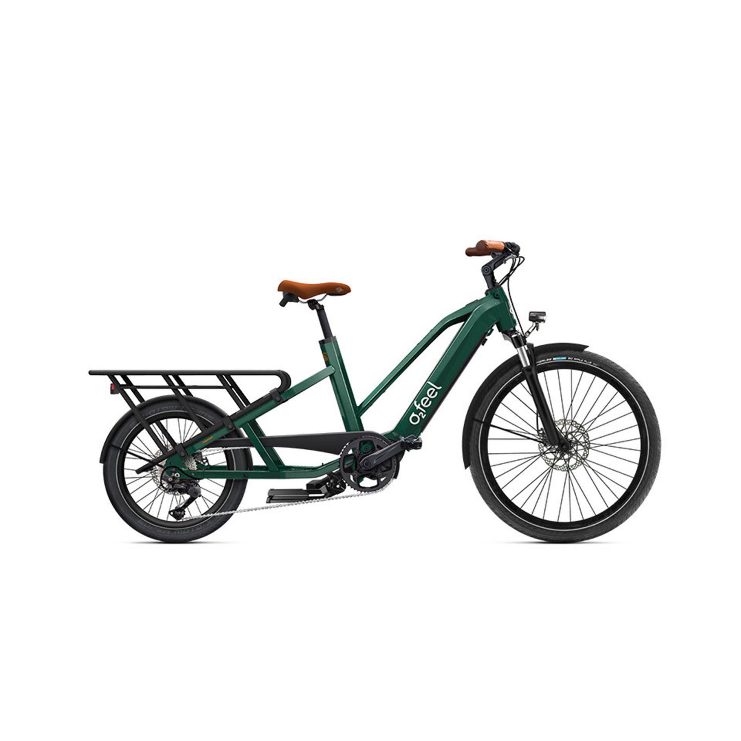 Vélo cargo long tail électrique O2Feel Equo Power 4.1