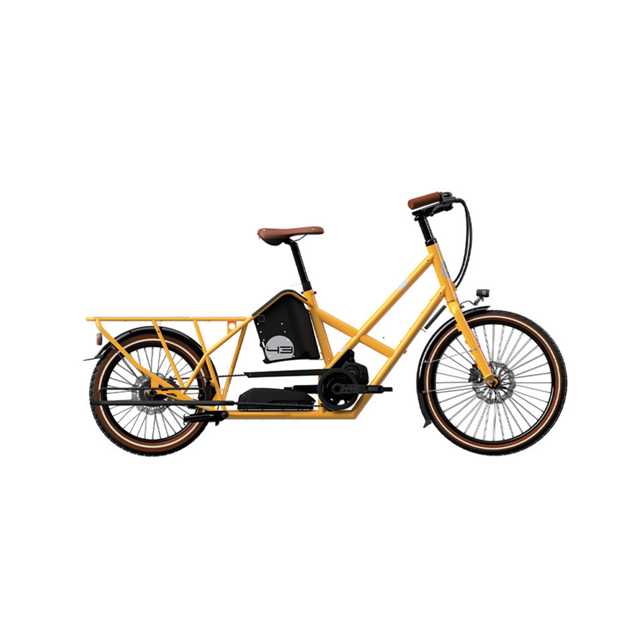 Vélo électrique longtail BIKE43 Performance Jaune Taxi